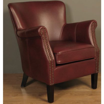 4c179e66337379762066efa52f434577cdc870be9f20da0372415a1ac84d1dd6.jpg An Image of Aquarii Leather Air Fabric Lounge Armchair Burgundy
