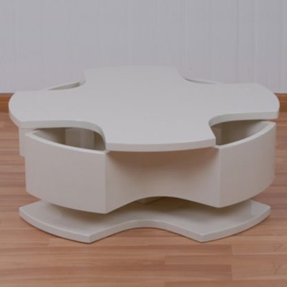 An Image of Optima Champagne High Gloss Motion Coffee Table