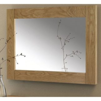 An Image of Astoria Wall Mirror With Solid Oak Frame