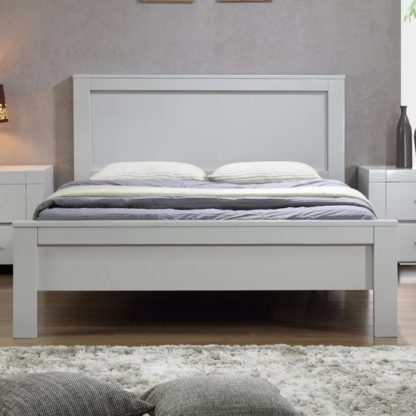 An Image of California Wooden Double Bed In Grey