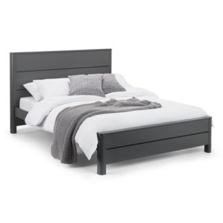 An Image of Chloe Wooden Double Bed In Storm Grey