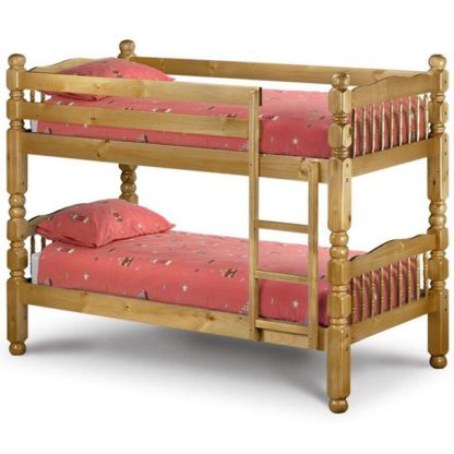 An Image of Chunky Children Bunk Bed In Antique Lacquered Finish