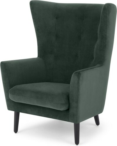 An Image of Dolton Accent Armchair, Autumn Green Velvet