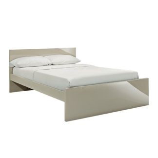 An Image of Curio Stone High Gloss Finish Double Bed
