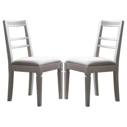 An Image of Bronte Taupe Dining Chairs In Pair