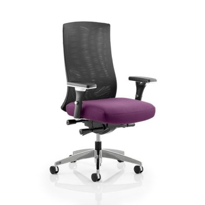 An Image of Scarlet Home Office Chair In Purple With Castors