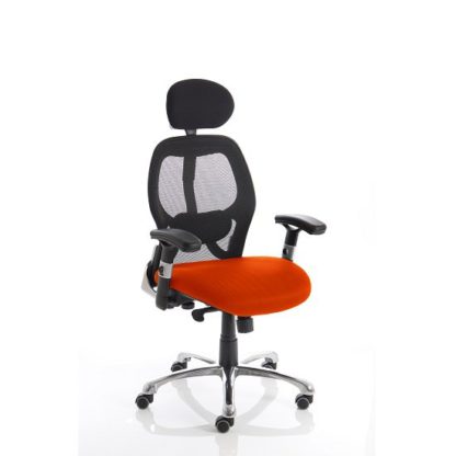 An Image of Coleen Home Office Chair In Pimento With Castors