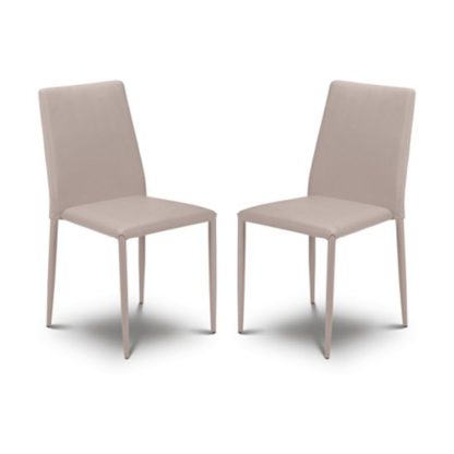 51b48d58a017b5d9e761bc53a9541ea54595cf78f0d22eab47e08877340e64a2.jpg An Image of Jazz Stone Faux Leather Stacking Dining Chair In Pair