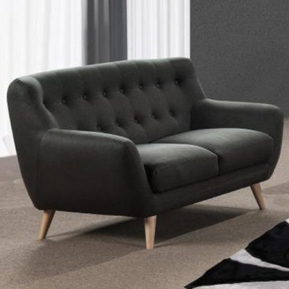52617b98c871c365910dcb399faad65e1aebe4d355ba5ecd05ebd7682c597d0b.jpg An Image of Rihanna Fabric Upholstered 2 Seater Sofa In Grey