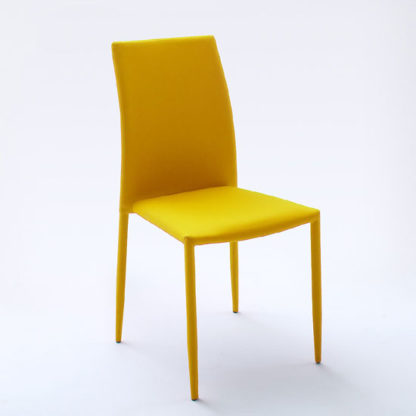 An Image of Mila Upholstered Curry Colour Dining Chair