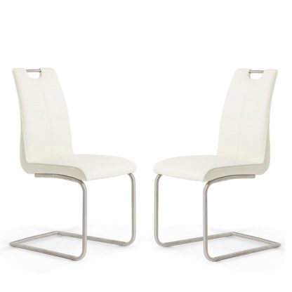 527d773f8e47c599ee48a4ffd9d8ccd5c36eb377e88f7766b65bedff6a3de825.jpg An Image of Harley Dining Chair In White Faux Leather In A Pair