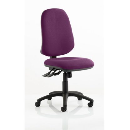 An Image of Olson Home Office Chair In Purple With Castors