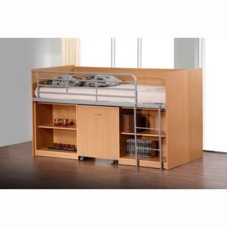 An Image of Georgia Midi Sleeper in Beech Finish