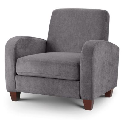 An Image of Coghill Contemporary Fabric Armchair In Dusk Grey Chenille