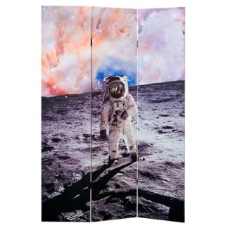 An Image of Barnt Space Man Double Sided Print Design Room Divider