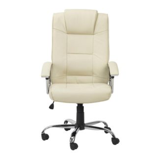 An Image of Hoaxing Office Executive Chair In Cream Finish