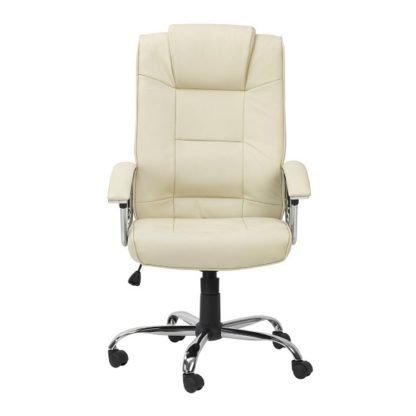 56be75350a113dfcbd134d9cbc79c2663574155bd09b11e6b20a1201ed2e42cb.jpg An Image of Hoaxing Office Executive Chair In Cream Finish