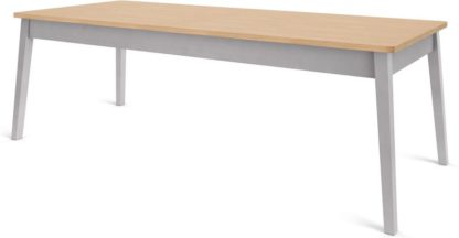 An Image of Custom MADE Harrison Shaker 10 Seat Dining Table, Oak and Grey