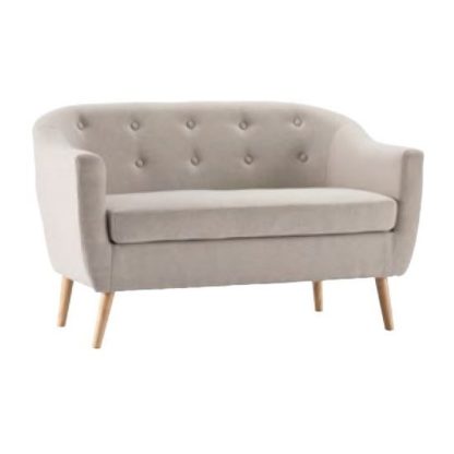 58428ed9101d99884dfca380ba6f3c8fdfa4c9f98f891ce9107c2d36749c6ef4.jpg An Image of Morrill Woven Fabric Two Seater Sofa In Natural With Oak Legs