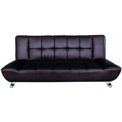 An Image of Vanessa Brown Faux Leather Sofa Bed