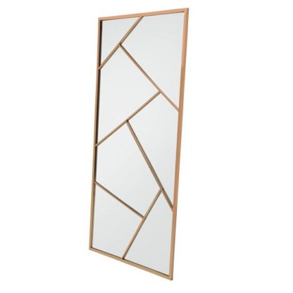 An Image of Betty Contemporary Floor Standing Mirror With RoseGold Frame