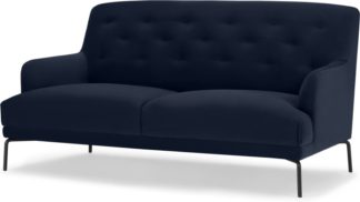 An Image of Attwood 2.5 Seater Sofa, Ink Blue Velvet