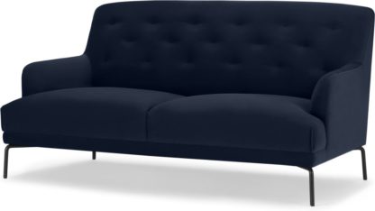 An Image of Attwood 2.5 Seater Sofa, Ink Blue Velvet