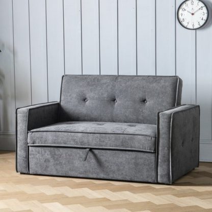 An Image of Ameland Contemporary Fabric Sofabed In Dove Grey