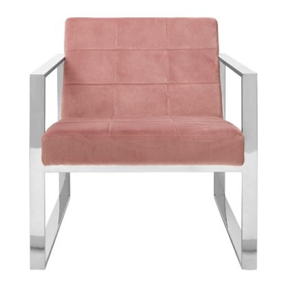 An Image of Sceptrum Pink Velvet Cocktail Lounge Chair