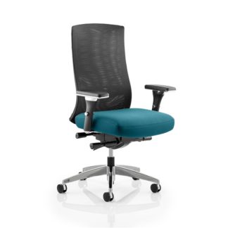 An Image of Scarlet Home Office Chair In Kingfisher With Castors