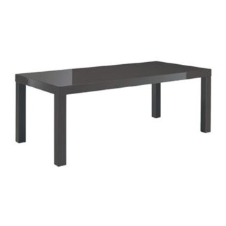 An Image of Curio Contemporary Coffee Table In Charcoal High Gloss