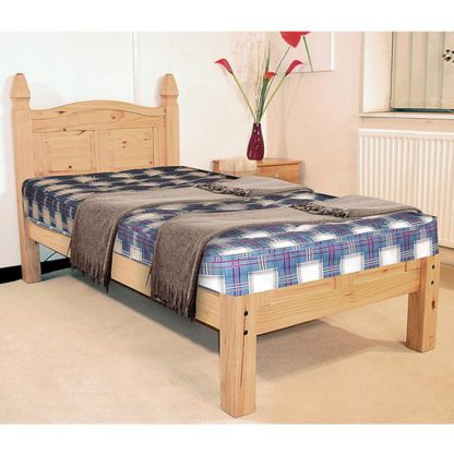 An Image of Corona Low Footend Wooden Single Bed In In Oak