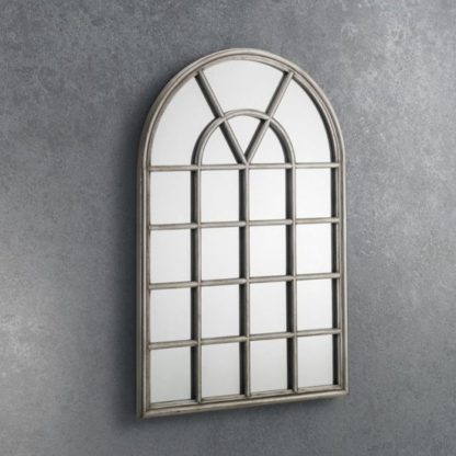 An Image of Opus Window Mirror In Pewter Frame