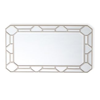 An Image of Dominga Rectangular Wall Mirror In Silver Finish