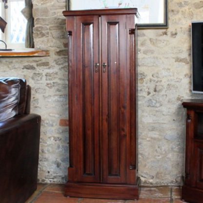 An Image of Belarus Mahogany CD And DVD Storage Cupboard With 2 Doors