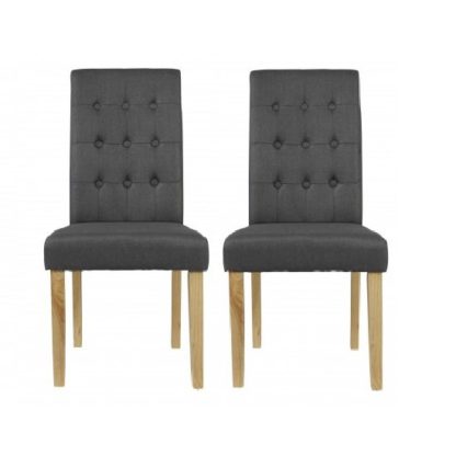 63e5e9d001b9184d5dd74bf1207ae00fab71ded01e67c8436ff5a19795bd1dec.jpg An Image of Heskin Dining Chair In Grey Linen Style Fabric in A Pair