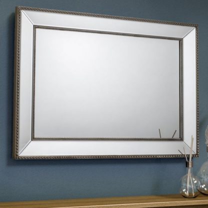 An Image of Symphony Beaded Wall Bedroom Mirror