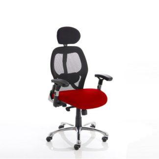 An Image of Coleen Home Office Chair In Cherry With Castors