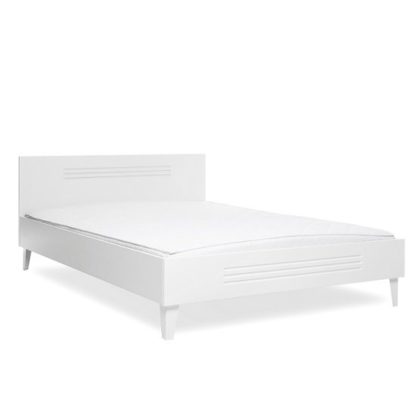 An Image of Hampstead Contemporary Wooden Double Bed In White