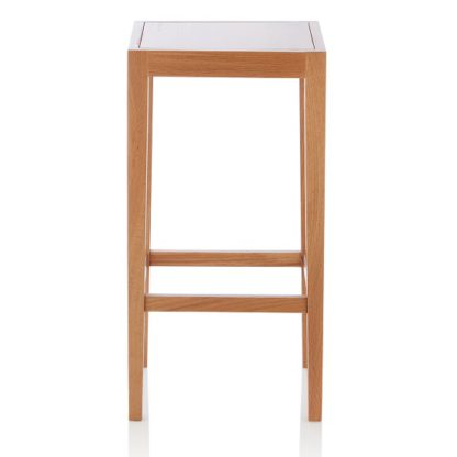 664da6cedf1dea6f36dc61e395f7e9b001518ea1cca317cf3782afafaab3b8e9.jpg An Image of Proctor Wooden Bar Stool Square In Oak