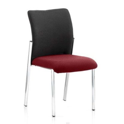 An Image of Academy Black Back Visitor Chair In Ginseng Chilli No Arms