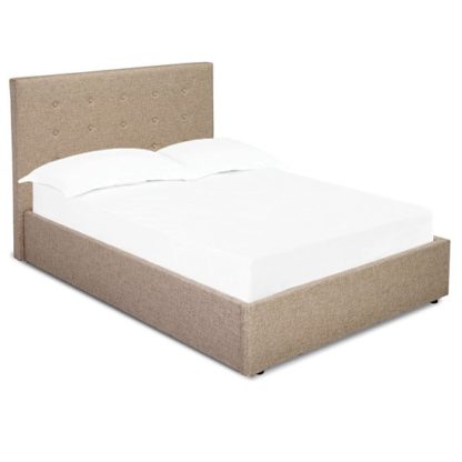 66518a684c4e6b5f847d3bdec7a0223532843c6876e362a723d4be389c0aa1a5.jpg An Image of Lucca Fabric Double Bed In Beige