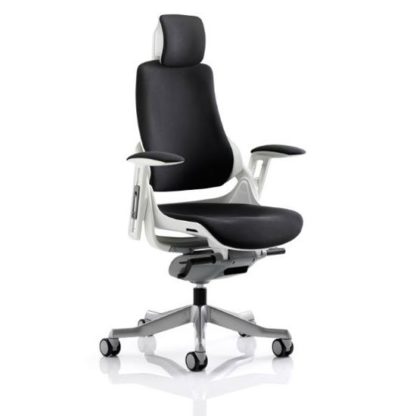 An Image of Zeta Executive Office Chair In Black Fabric