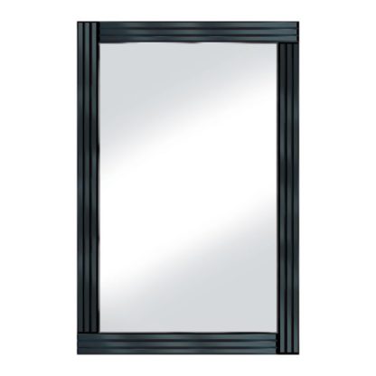 An Image of Black Panel 120x80 Large Mirror
