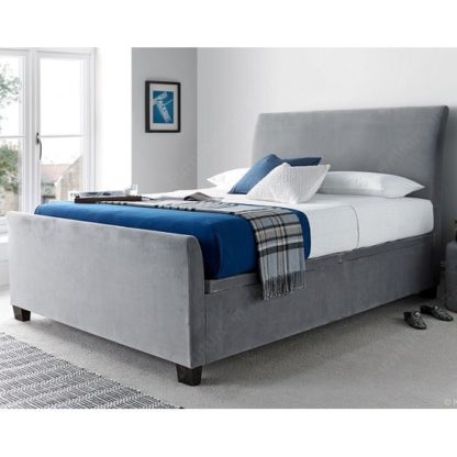 66b41c819f8efd62e1d6cd59b21c33581ece97efb1ad4fc10cf5983e53697560.jpg An Image of Madea Ottoman Storage Double Bed In Plume Velvet Fabric