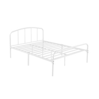 An Image of Milton Metal Double Bed In White