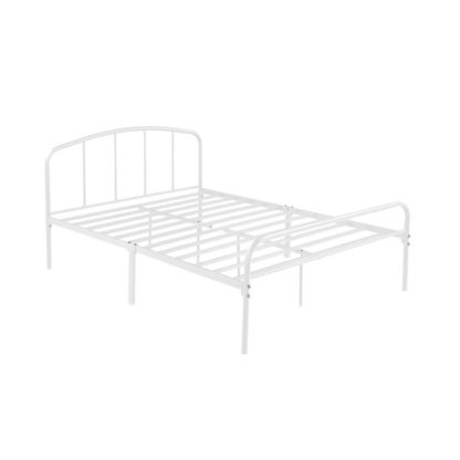 An Image of Milton Metal Double Bed In White