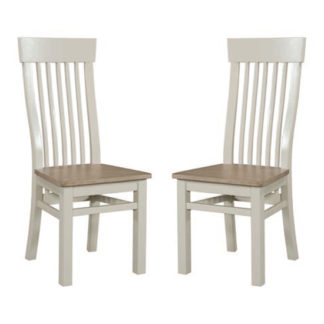 An Image of Empire Stone Painted Dining Chair In Pair