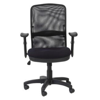 An Image of Dakota Home & Office Chair In Black With Fabric Seat