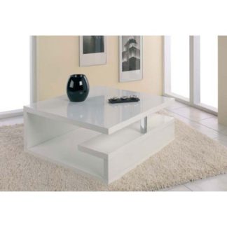 An Image of Geno High Gloss Coffee Table in White